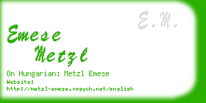 emese metzl business card